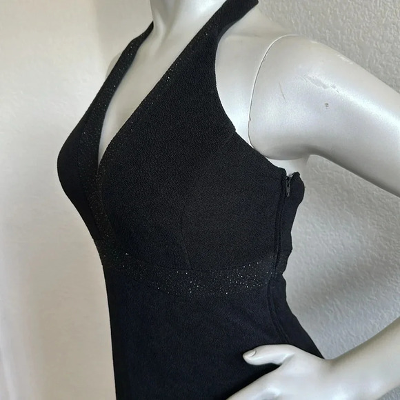 Vintage Pageant Halter Black Straight Gown by Scott McClintock - Picture 5 of 8